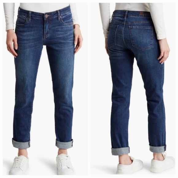 Kut From The Kloth Katy Boyfriend Denim Blue Jeans Sz 8 - Picture 1 of 16